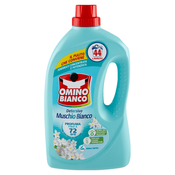 OMINO BIANCO LAUNDRY DETERGENT WHITE MUSK 44 WASHES 1.76 LT (6 in a box)