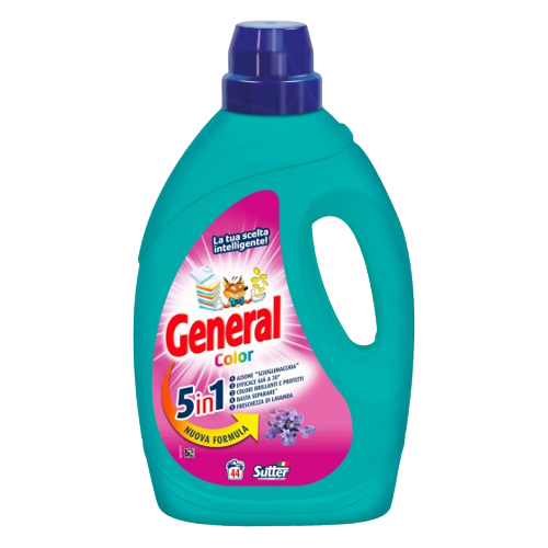 GENERAL LAUNDRY DETERGENT COLOR  5 IN 1 44 WASHES 1.98 LT (6 in a box)